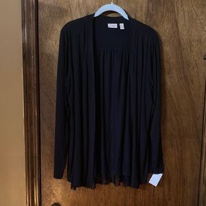 LOGO by Lori Goldstein Black Cardigan